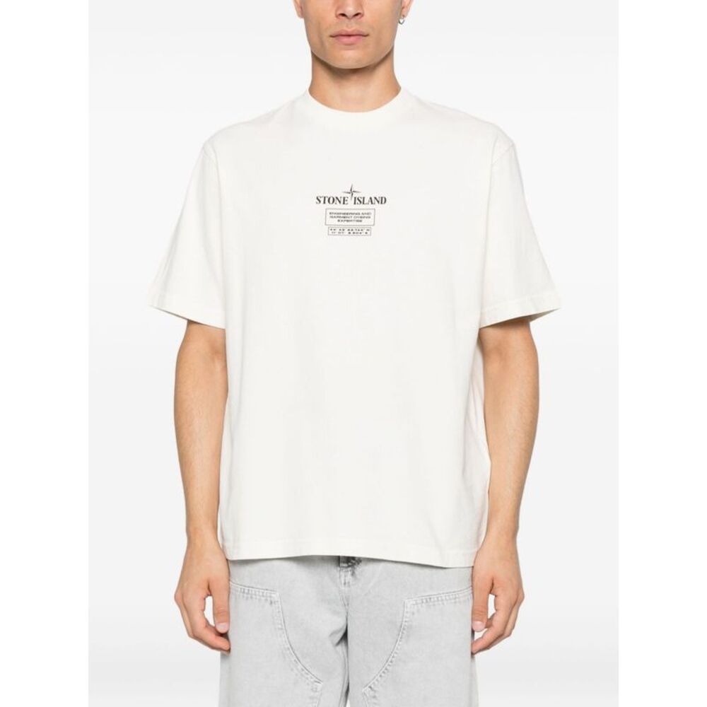 Stone Island Men's T-Shirts And Polos Ivory - Picture 3 of 4
